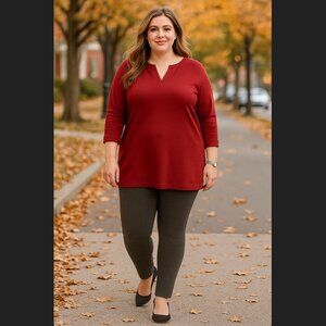 J. Jill Ponte Leggings Size XL PETITE Charcoal Gray Knit High Rise Elastic Waist